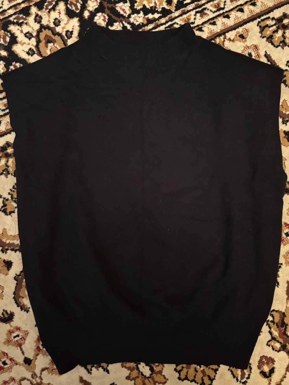 Reitmans Black Ribbed Neck Sleeveless Top